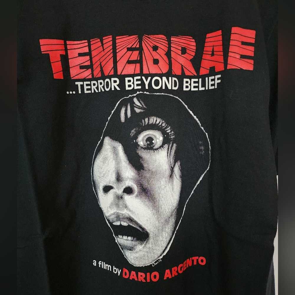 Vintage 1990s Dario Argento “Tenebrae” T-shirt, Fruit Of The Loom Cotton, XL - Picture 2 of 3